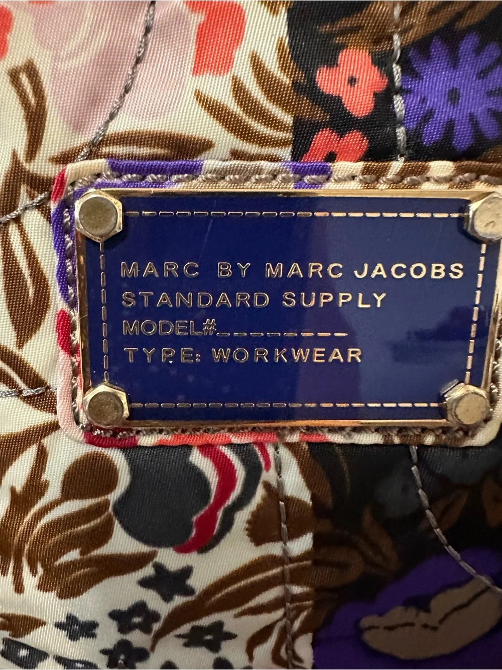 Marc by Marc Jacobs Floral Quilted Tote in Red, Blue, Black and Cream